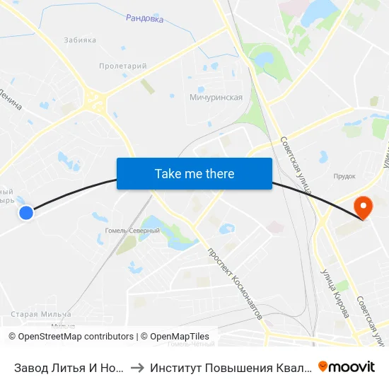 Завод Литья И Нормалей to Институт Повышения Квалификации map