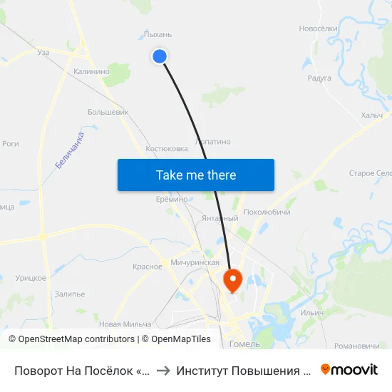 Поворот На Посёлок «Середняцкий» to Институт Повышения Квалификации map