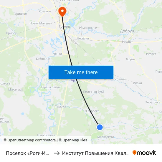 Поселок «Роги-Илецкий» to Институт Повышения Квалификации map