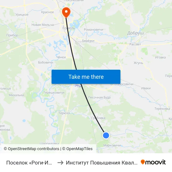 Поселок «Роги-Илецкий» to Институт Повышения Квалификации map