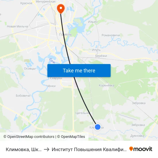 Климовка, Школа to Институт Повышения Квалификации map