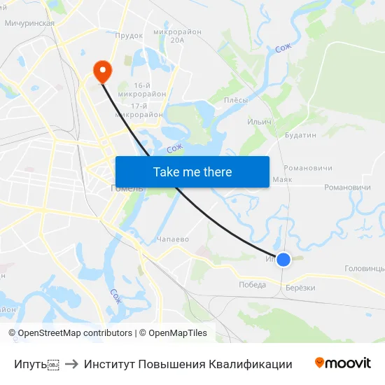Ипуть￼ to Институт Повышения Квалификации map