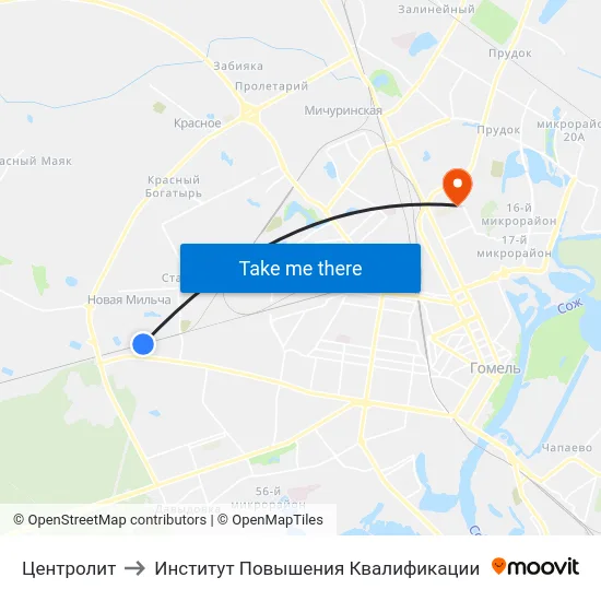 Центролит to Институт Повышения Квалификации map