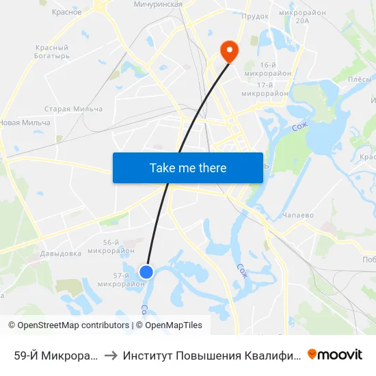 59-Й Микрорайон to Институт Повышения Квалификации map