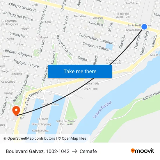 Boulevard Galvez, 1002-1042 to Cemafe map