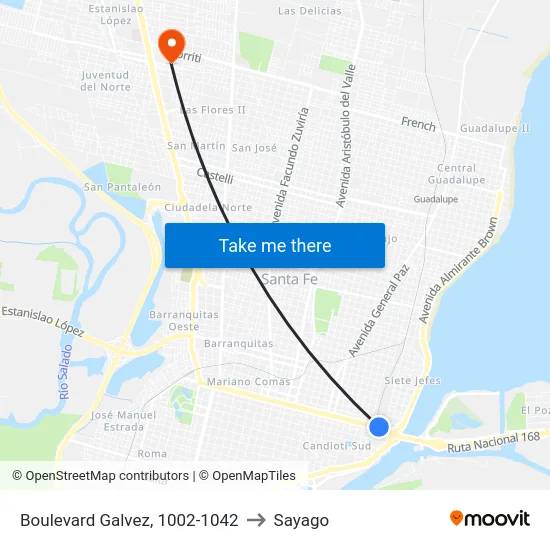 Boulevard Galvez, 1002-1042 to Sayago map