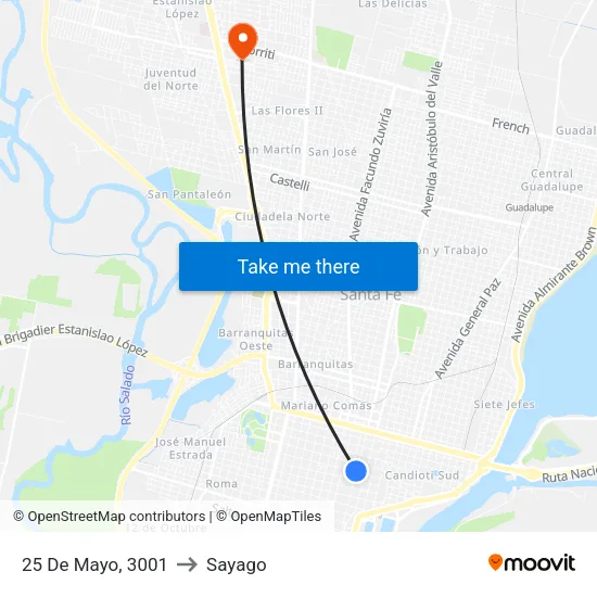 25 De Mayo, 3001 to Sayago map