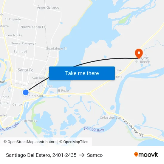 Santiago Del Estero, 2401-2435 to Samco map