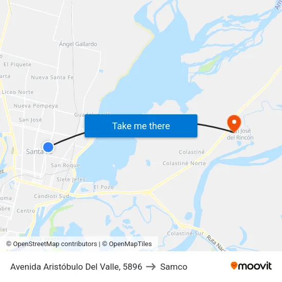 Avenida Aristóbulo Del Valle, 5896 to Samco map