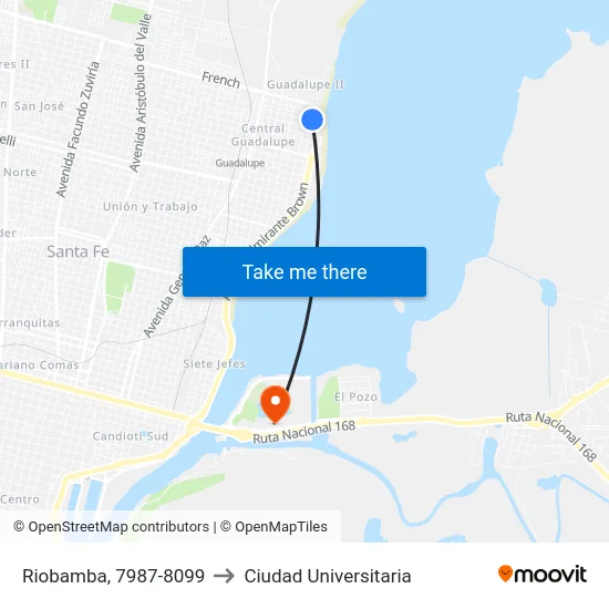 Riobamba, 7987-8099 to Ciudad Universitaria map