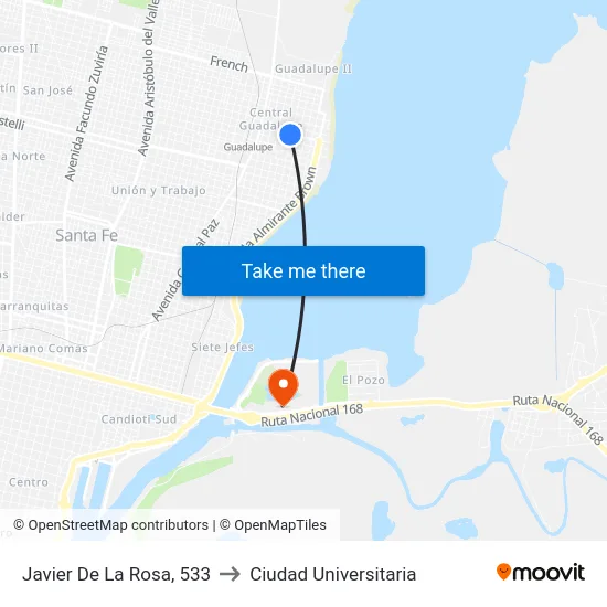 Javier De La Rosa, 533 to Ciudad Universitaria map