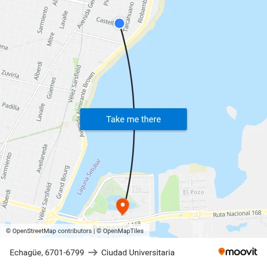 Echagüe, 6701-6799 to Ciudad Universitaria map