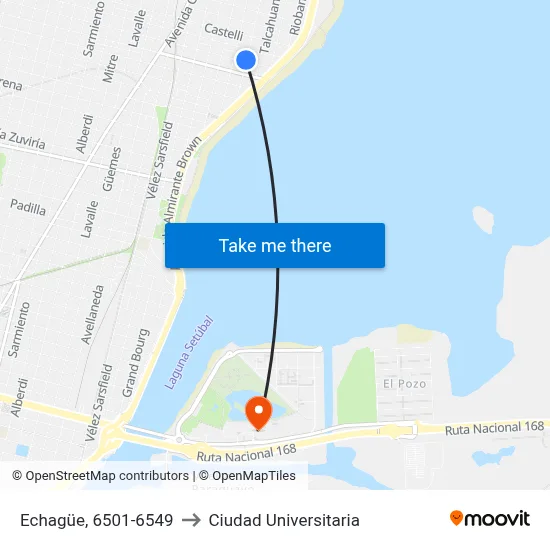 Echagüe, 6501-6549 to Ciudad Universitaria map