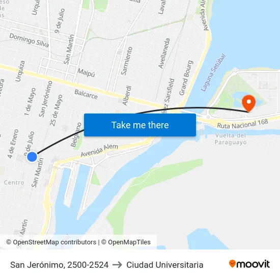 San Jerónimo, 2500-2524 to Ciudad Universitaria map