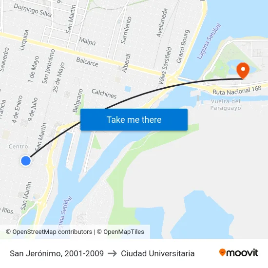 San Jerónimo, 2001-2009 to Ciudad Universitaria map