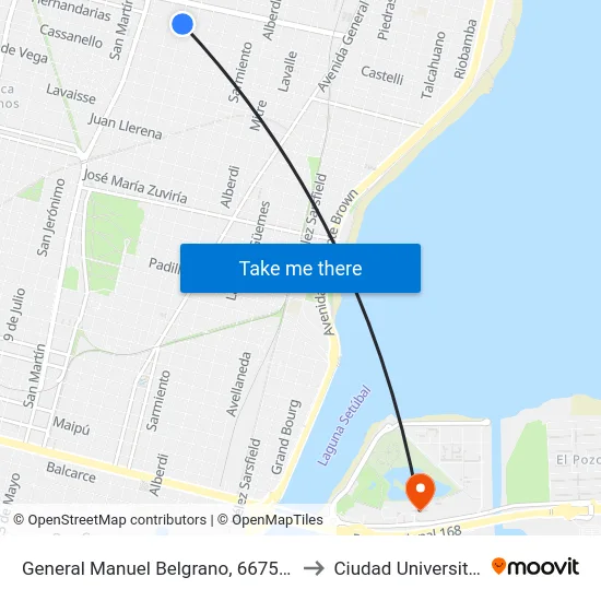 General Manuel Belgrano, 6675-6699 to Ciudad Universitaria map