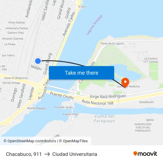 Chacabuco, 911 to Ciudad Universitaria map