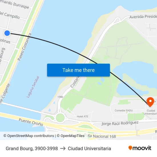 Grand Bourg, 3900-3998 to Ciudad Universitaria map