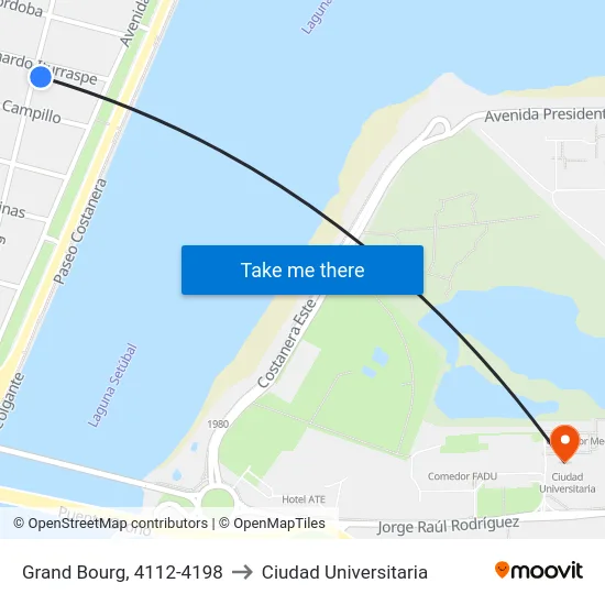 Grand Bourg, 4112-4198 to Ciudad Universitaria map