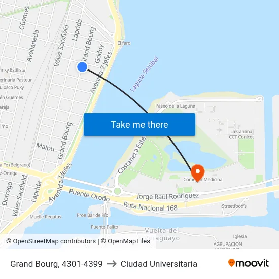 Grand Bourg, 4301-4399 to Ciudad Universitaria map