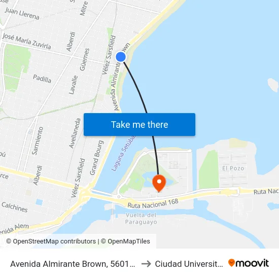 Avenida Almirante Brown, 5601-5699 to Ciudad Universitaria map