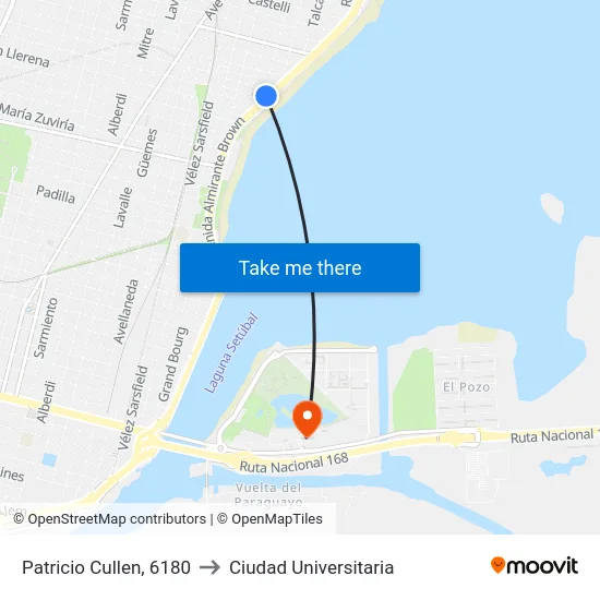 Patricio Cullen, 6180 to Ciudad Universitaria map