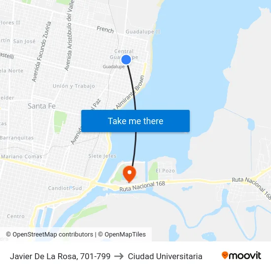 Javier De La Rosa, 701-799 to Ciudad Universitaria map