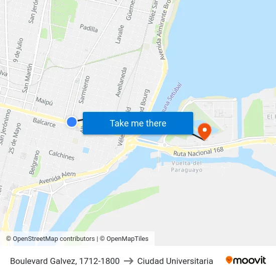 Boulevard Galvez, 1712-1800 to Ciudad Universitaria map
