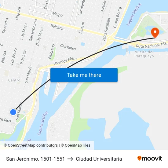 San Jerónimo, 1501-1551 to Ciudad Universitaria map