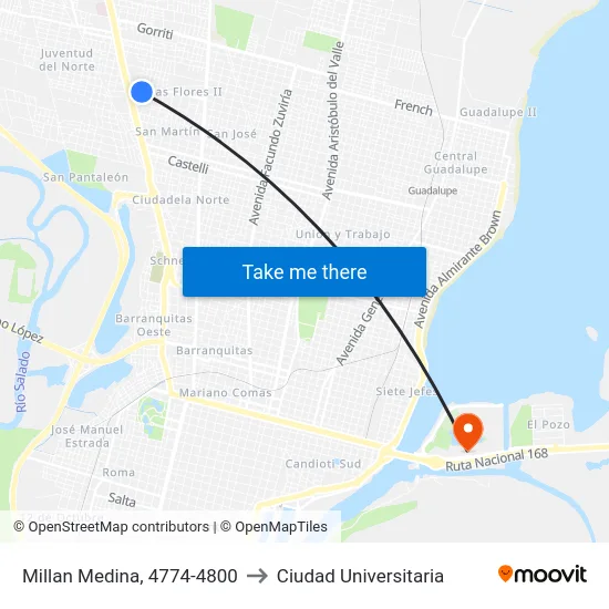 Millan Medina, 4774-4800 to Ciudad Universitaria map