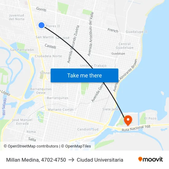 Millan Medina, 4702-4750 to Ciudad Universitaria map