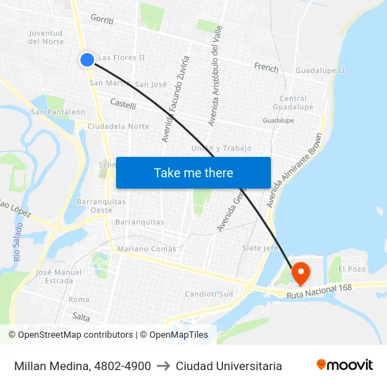Millan Medina, 4802-4900 to Ciudad Universitaria map