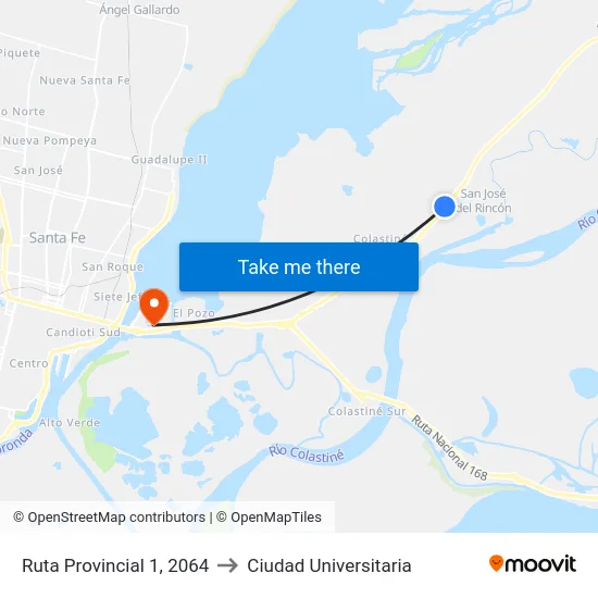 Ruta Provincial 1, 2064 to Ciudad Universitaria map
