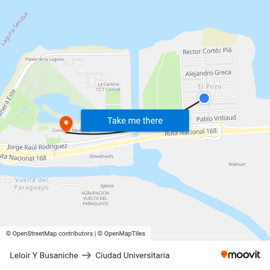 Leloir Y Busaniche to Ciudad Universitaria map