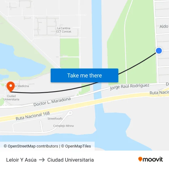 Leloir Y Asúa to Ciudad Universitaria map