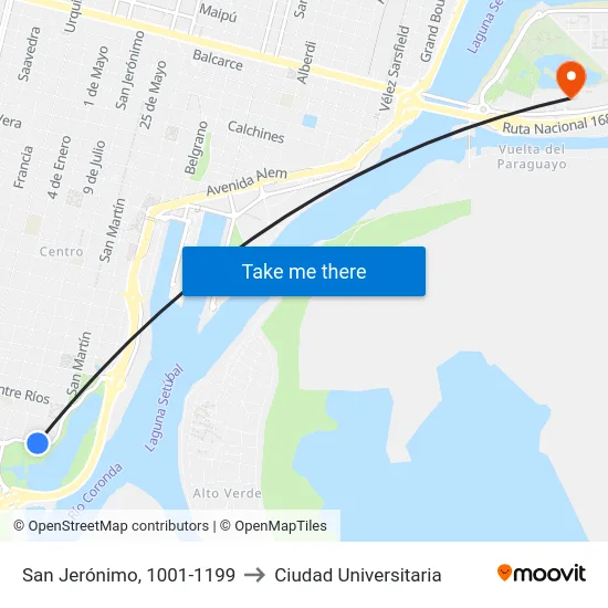 San Jerónimo, 1001-1199 to Ciudad Universitaria map