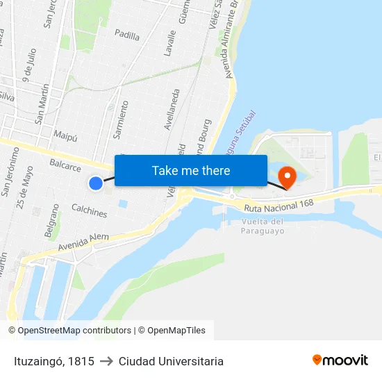 Ituzaingó, 1815 to Ciudad Universitaria map