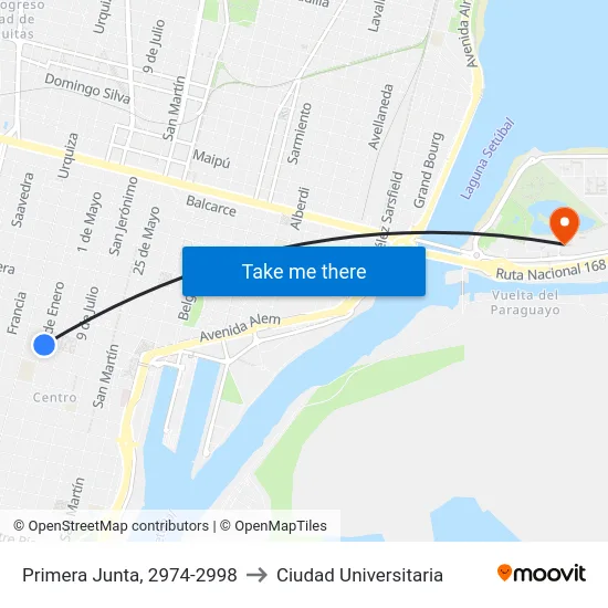 Primera Junta, 2974-2998 to Ciudad Universitaria map