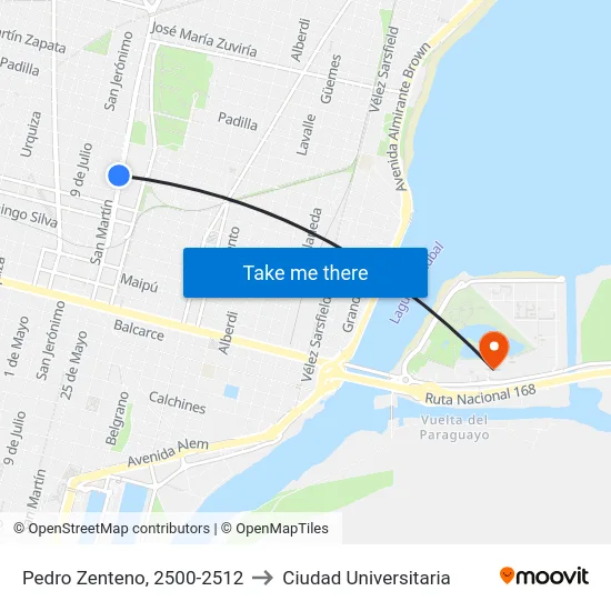 Pedro Zenteno, 2500-2512 to Ciudad Universitaria map