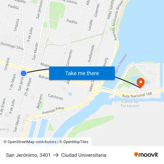 San Jerónimo, 3401 to Ciudad Universitaria map