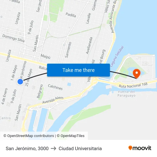 San Jerónimo, 3000 to Ciudad Universitaria map