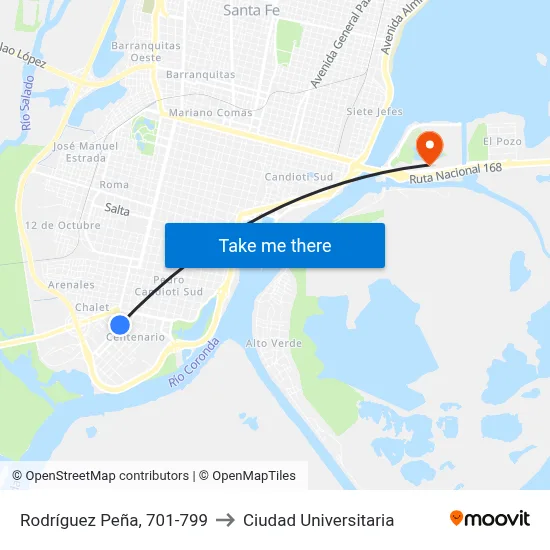 Rodríguez Peña, 701-799 to Ciudad Universitaria map