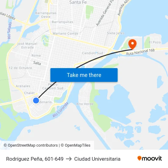 Rodríguez Peña, 601-649 to Ciudad Universitaria map