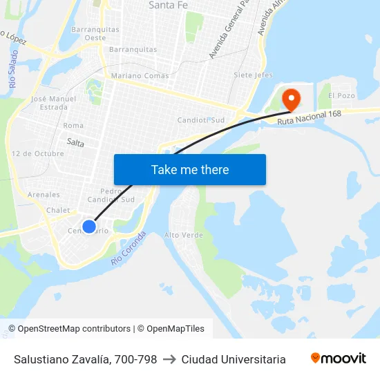 Salustiano Zavalía, 700-798 to Ciudad Universitaria map