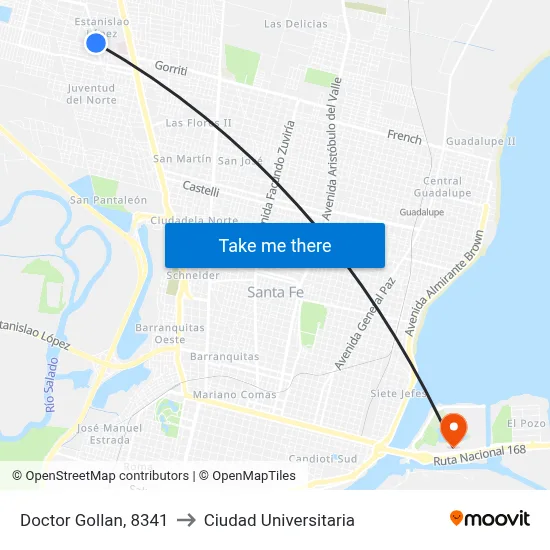 Doctor Gollan, 8341 to Ciudad Universitaria map