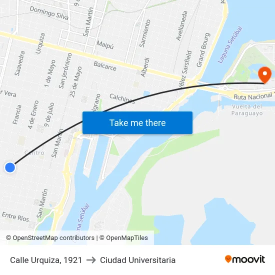 Calle Urquiza, 1921 to Ciudad Universitaria map