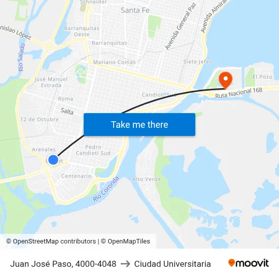 Juan José Paso, 4000-4048 to Ciudad Universitaria map
