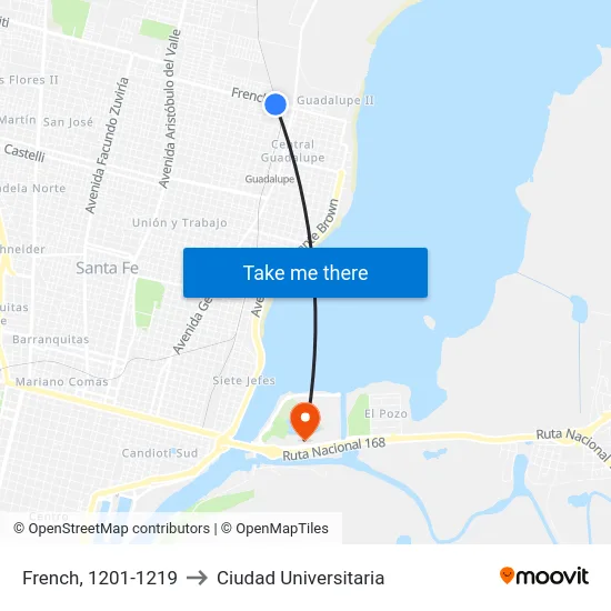 French, 1201-1219 to Ciudad Universitaria map