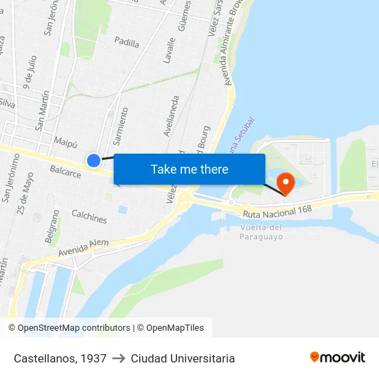Castellanos, 1937 to Ciudad Universitaria map