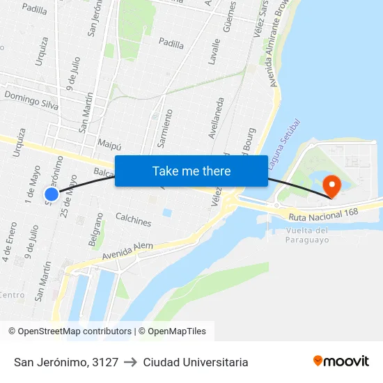 San Jerónimo, 3127 to Ciudad Universitaria map